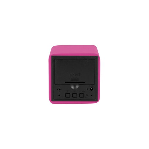 Karlsson 5982BP dizajnové LED hodiny s budíkom ružová, 7 cm
