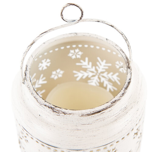 Latarenka metalowa Escama, biały