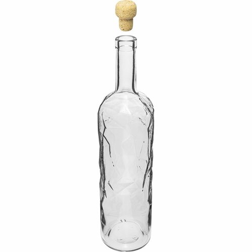 Set 4 sticle cu dop din plută, 1 l