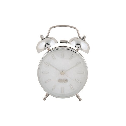 Karlsson 6009CH designový budík stříbrná, pr. 12 cm