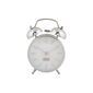 Karlsson 6009CH design ceas cu alarmă argintiu, diametru 12 cm
