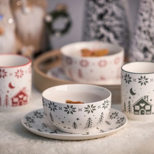 Altom Porcelanska skleda Grenlandia 13 cm, 600 ml,zelena