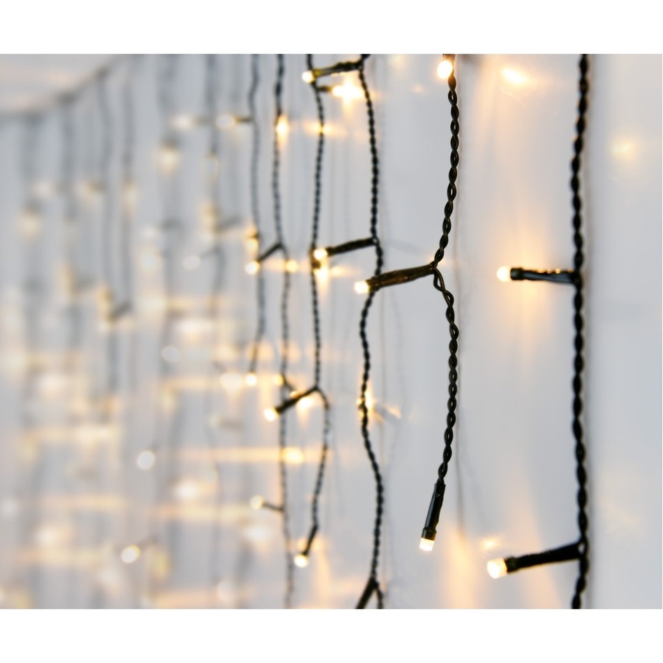 Draperie luminoasă de Crăciun, 180 LED-uri, IP44, 6 m, alb cald 180 Decoratiuni