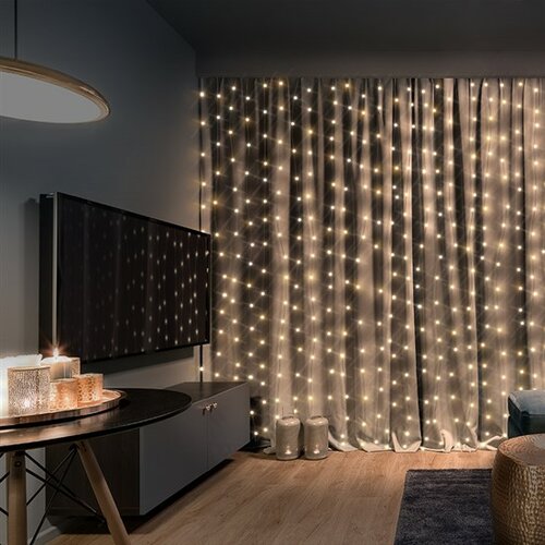 Solight karácsonyi ablakfüggöny, 300 mini LED, 1,5 x 1,2 m, időzítővel