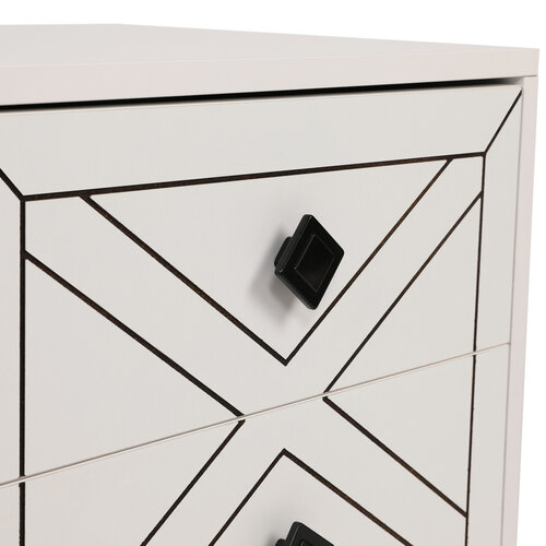 Stolik nocny Luna White