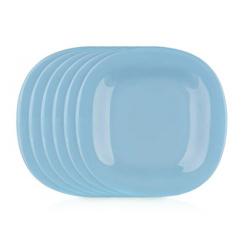Luminarc Kwadratowy talerz deserowy CARINE 19 cm, 6 szt., niebieski