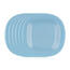 Luminarc Kwadratowy talerz deserowy CARINE 19 cm, 6 szt., niebieski
