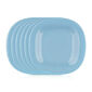 Luminarc Hranatý dezertný tanier CARINE 19 cm, 6 ks, modrá