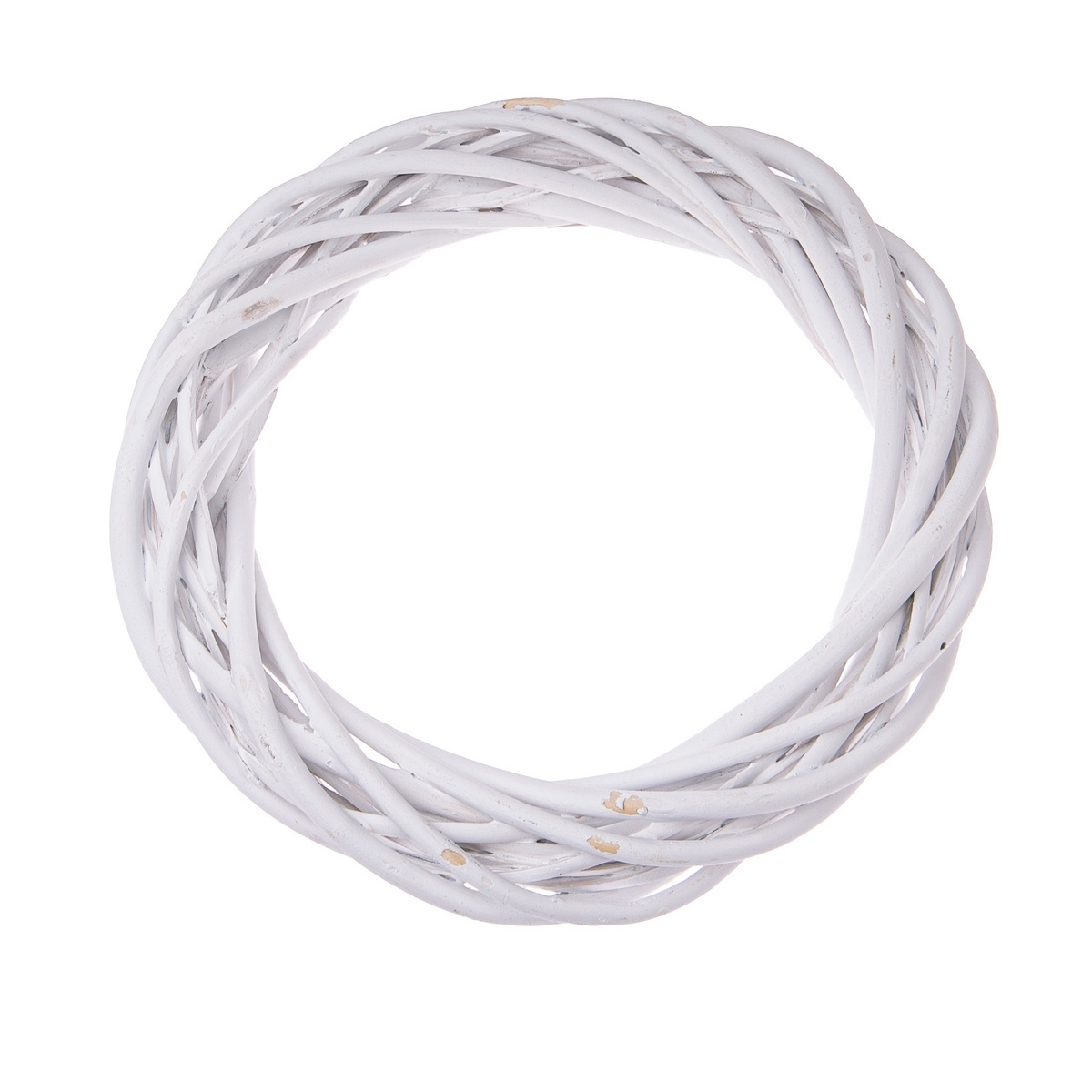 Wianek z wikliny Elemetary biały, średnica 20 cm