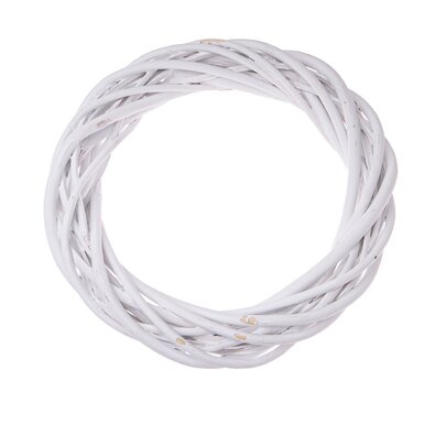 Wianek z wikliny Elemetary biały, średnica 20 cm