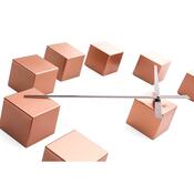 Future Time FT3000CO Cubic copper Design falra ragasztható óra, átmérő 50 cm