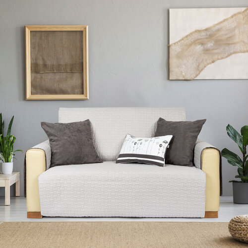 4Home Prekriv za dvojni fotelj Doublefacesiva/svetlo siva, 140 x 220 cm
