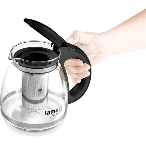 Lamart LT7027 čajnik Verre 1,5 l, črn