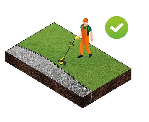 Amispol Versteckter Gartenbordstein, 12,5 x 600 cm