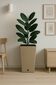 Kvetináč FURU SQUARE ECO WOOD s vložkou 24 c m,hnedý
