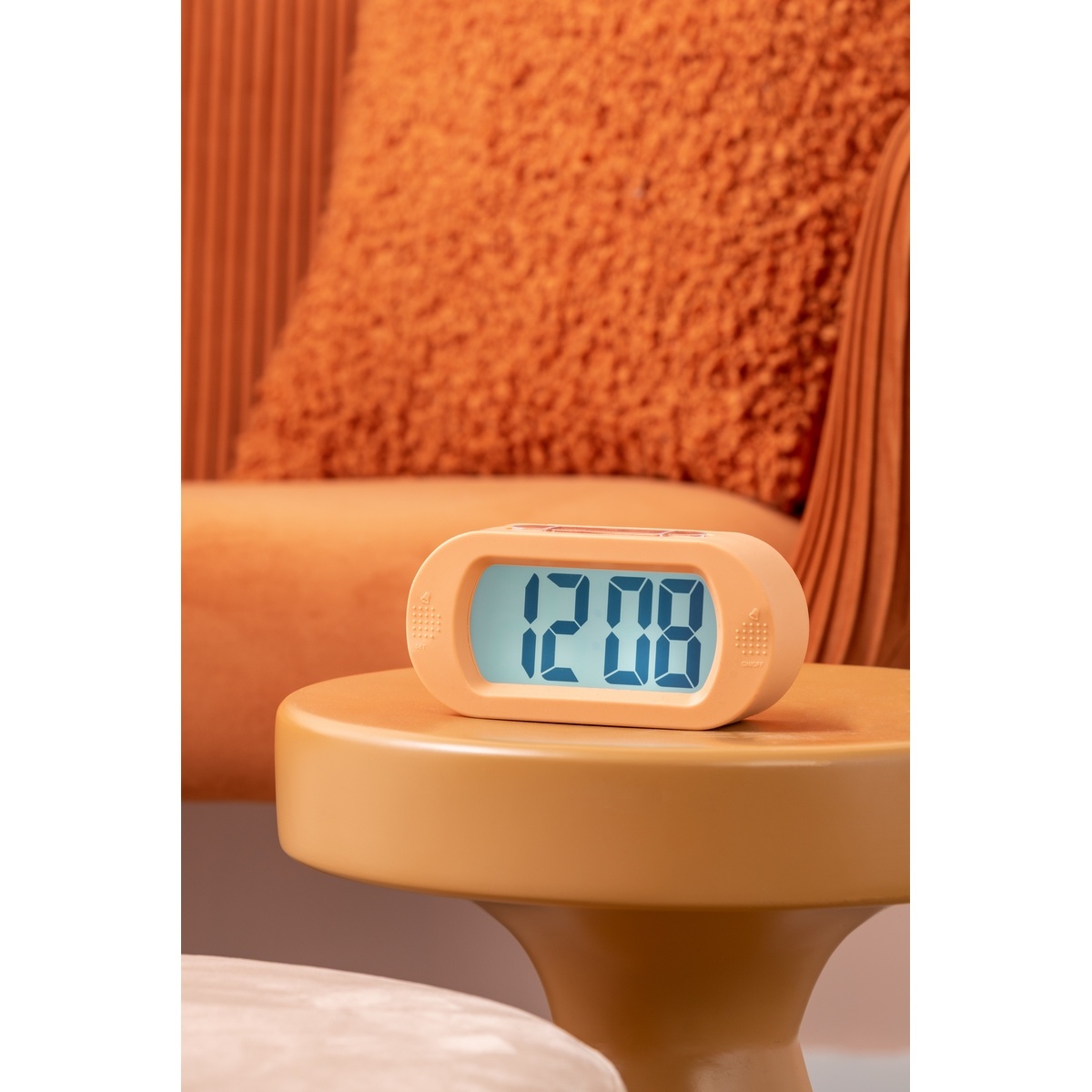 Karlsson KA5753LO digitális asztalióra/ébresztőóra, soft orange, narancssárga termék 2. képe