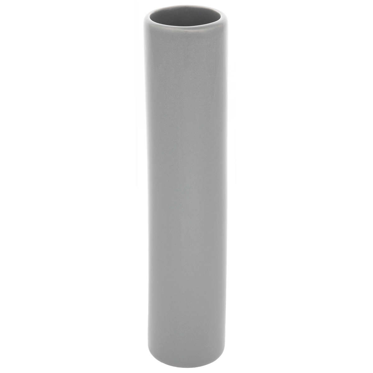 Fotografie Keramická váza Tube, 5 x 24 x 5 cm, šedá