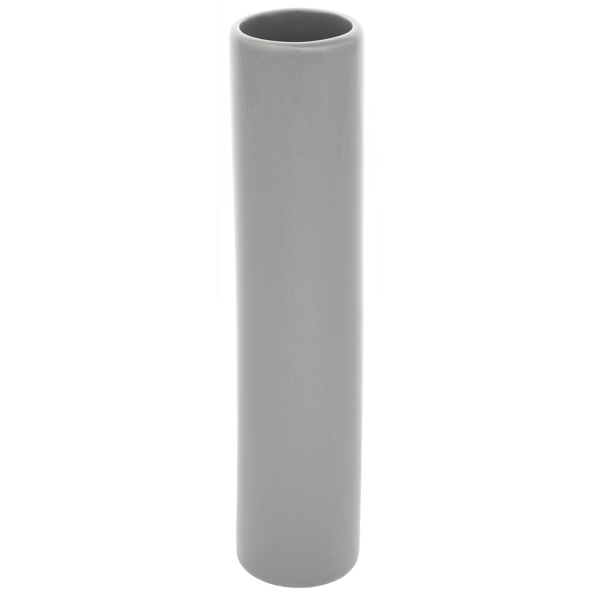 Wazon ceramiczny Tube, 5 x 24 x 5 cm, szary