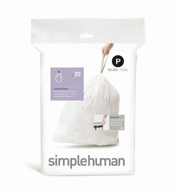 Simplehuman Vrečke za smeti P 50-60 l, 20 kosov