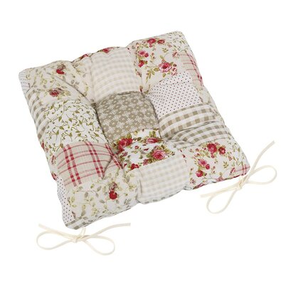 Sitzkissen EMA gesteppt Patchwork Beige , 40 x 40 cm