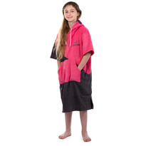 Махровий рушник Підліткове пончо для серфінгуПодвійне рожеве, 60 х 90 см