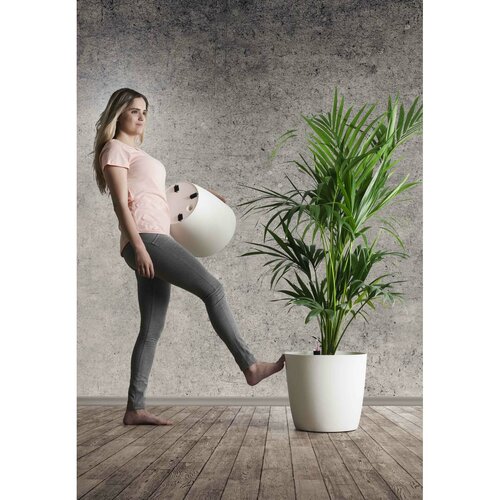 Vrtni lonec Gardenico Ella Twist 'n' Roll siv, 30cm