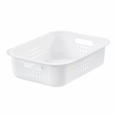 Coș de depozitare SmartStore Modern, alb, 37 x 28x 10 cm
