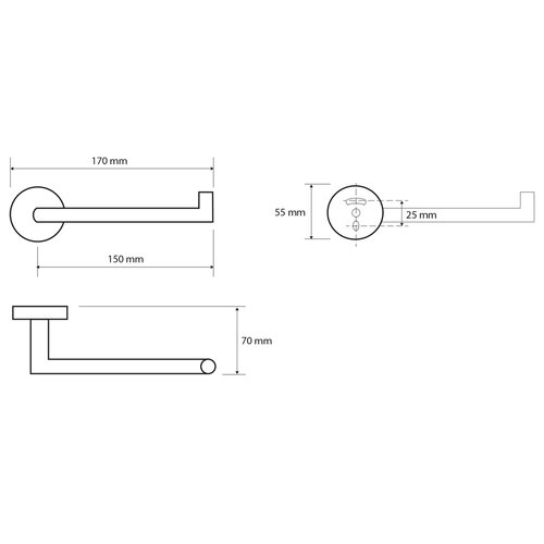 Suport hârtie igienică Sapho XR703 X-round, crom