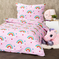 4Home Rainbow gyerek pamut ágyneműhuzat 140 x 200 cm, 70 x 90 cm