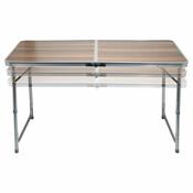 Cattara Teleskopski kamping miza Double, rjava