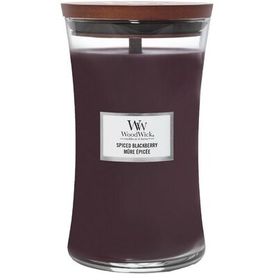 WoodWick Illatos gyertya nagy vázában Spiced Blackberry, 609 g