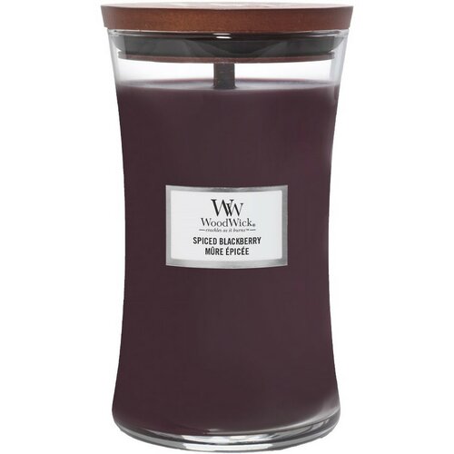 WoodWick Illatos gyertya nagy vázában Spiced Blackberry, 609 g