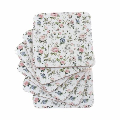 Korkuntersetzer unter Tasse Rose, 10 x 10 cm, Satz von 6