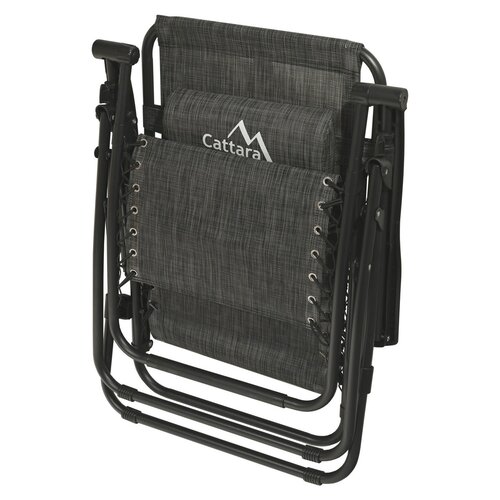 Cattara 13520 Klappbarer Liegestuhl Alicante, Anthrazit, 150 x 66 cm