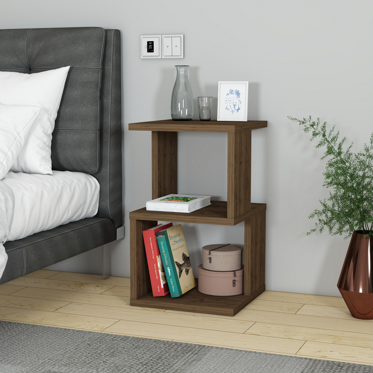 Noční stolek Salvia Walnut - thumb (1)
