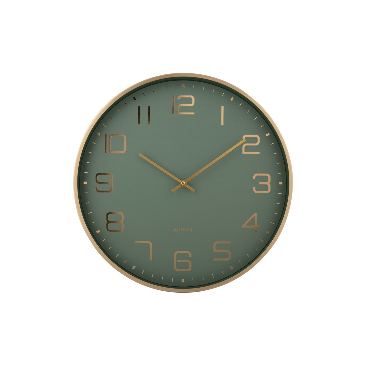 Karlsson 5973GR dizajnové nástenné hodinysvetlozelené, priemer 40 cm