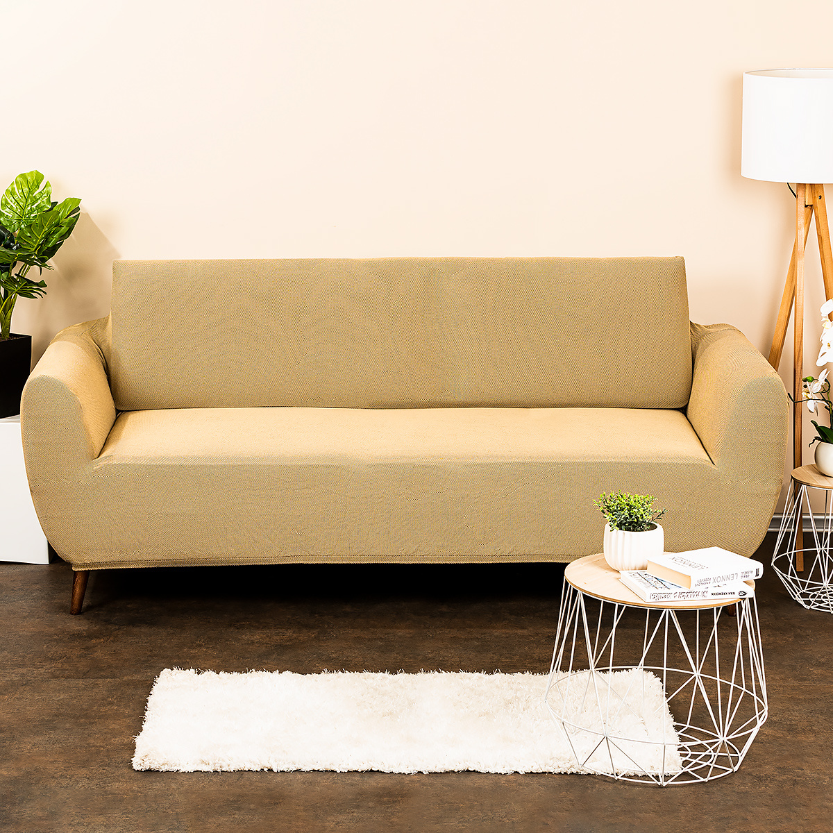 Husă multielastică 4Home Comfort pentru canapea, bej, 180 – 220 cm 4Home