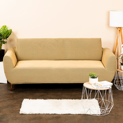 Husă multielastică 4Home Comfort pentru canapea, bej, 180 - 220 cm