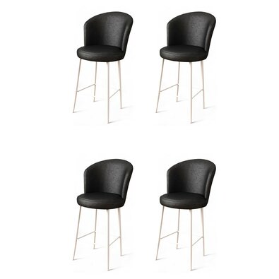 Set de scaune de bar Uras Black and White, 4buc.