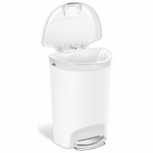 Simplehuman pedálos kuka, 50 l, fehér