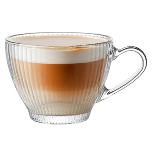 Altom Set of glass mugs Selena 390 ml, 6 pcs