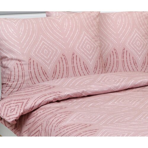 Bellatex Satin-Bettwäsche Ornament Altrosa, 140 x 220 cm, 70 x 90 cm