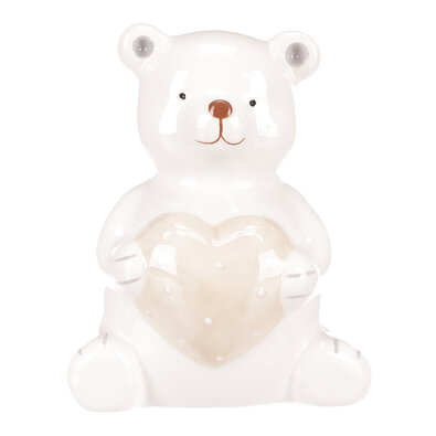 Decorațiuni de Crăciun Ursuleț cu inimă, 10 cm