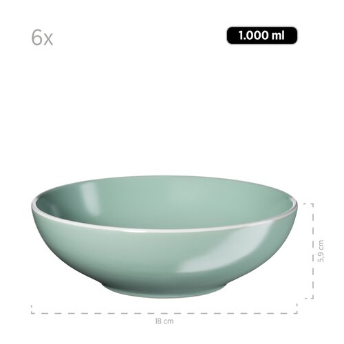 Mäser Set de veselă 24 piese ELISSA – verde lucios