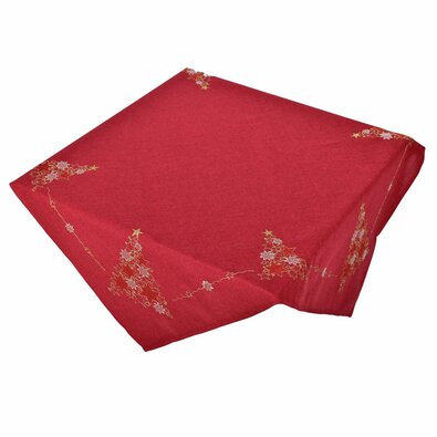 Świąteczny obrus Choinka czerwony, 85 x 85 cm