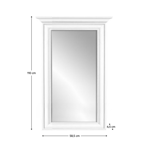 Zrkadlo KENTAK LUS50, alpská biela