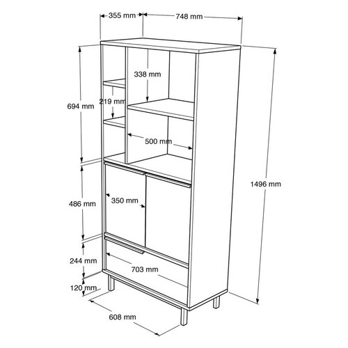 Schrank Olu Oak and Walnut