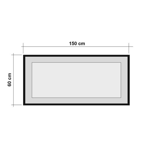 Zrkadlo Idea Black and Atlantic Pine, 150 cm