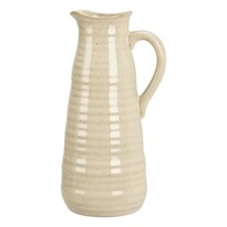 Vaza de gresie/carafă Busara 10,5 x 24 cm, bej