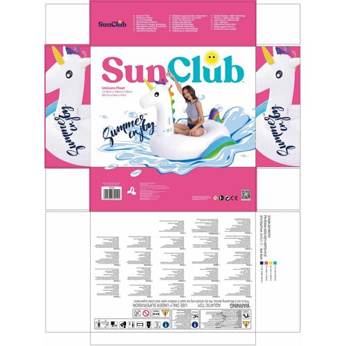 Vetro-Plus Inflatable Ring Unicorn, 218 x 160 x120 cm